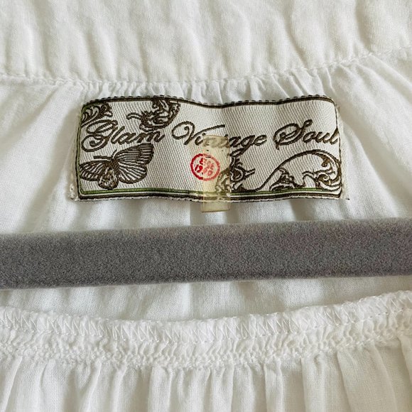 Beautiful Vintage Soul Boho Peasant Embroidered Cotton Top Size L - Picture 6 of 8